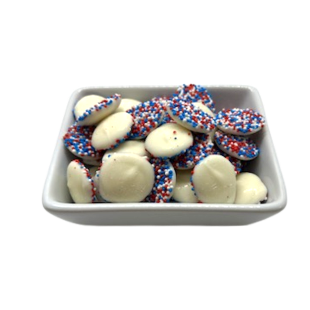 Reppert's White Chocolate Patriotic Nonpareils 2 lb. Bulk Bag