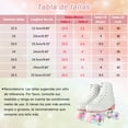 thumbnail image 2 of SHIBAILI Light up Roller Skates for Unisex Adult Teen,White Cartoon,Free Skate,Pink flash wheel(Women7.5/Men6.5), 2 of 8