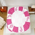 thumbnail image 5 of Homewish Christmas Candy Cane Bed Sheets,Merry Xmas King Sheets,Pink White Grid Sheet Set For Kids,Luxury Bedroom Decor,4pcs, 5 of 7