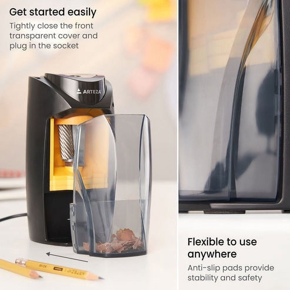 Arteza Automatic Pencil Sharpener with Auto-Stop, Adapter Included