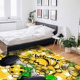 thumbnail image 5 of Area Rugs Indoor Non-Slip Rectangle Rug 5x7 Ft Yellow Sunflower Welcome Gnome Green Bow Pastoral Plaid Rug Rubber Backing Floor Mats Non Shedding Home Decor Carpet for Entryway Living Room, 5 of 8