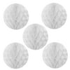 Wrapables® 6" Set of 5 Tissue Honeycomb Ball Party Decorations for Weddings, Birthday Parties, Baby Showers, and Nursery Décor, White