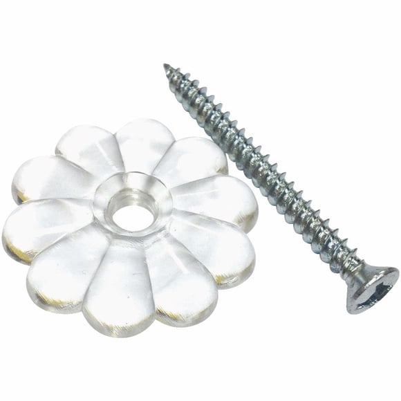 Botón en forma de roseta con tornillo UNITED STATES HDW D-140B de plástico