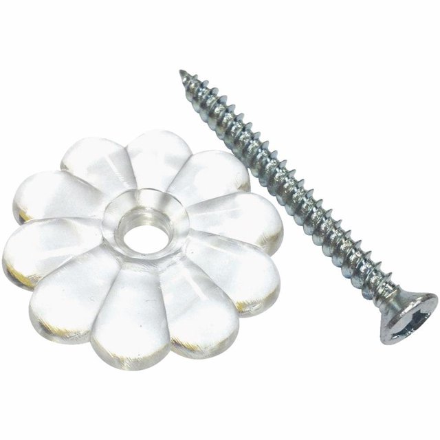 Botón en forma de roseta con tornillo UNITED STATES HDW D-140B de plástico
