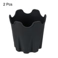 thumbnail image 3 of Uxcell 4" Silicone Round Flower Pot Planter Decorative Container, Black 2 Pack, 3 of 5