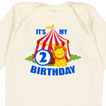 thumbnail image 4 of Inktastic Its My Birthday Circus Tent with Lion 2 Years Old Boys or Girls Long Sleeve Baby Bodysuit, 4 of 5