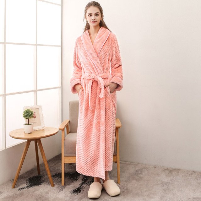 Pijamas de invierno para mujer, bata de dormir para mujer, albornoces, pijamas de mujer para parejas, ropa de casa cálida de franela para hombre7XXXL Deng Xun unisex