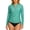 Aqua, variant on Women's Quarter-Zip Long Sleeve Rash Guard, SPF 50+ Sun Shirt Black