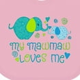 thumbnail image 4 of Inktastic My Mawmaw Loves Me Cute Elephants Boys or Girls Baby Bib, 4 of 4