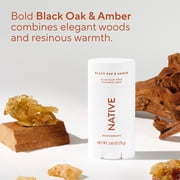 Native Deodorant, Aluminum Free, Black Oak & Amber, for Women and Men, 2.65 oz