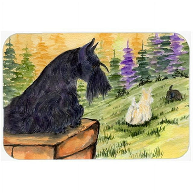 Carolines Treasures SS8634LCB Planche à Découper Écossaise en Verre Terrier-Grand