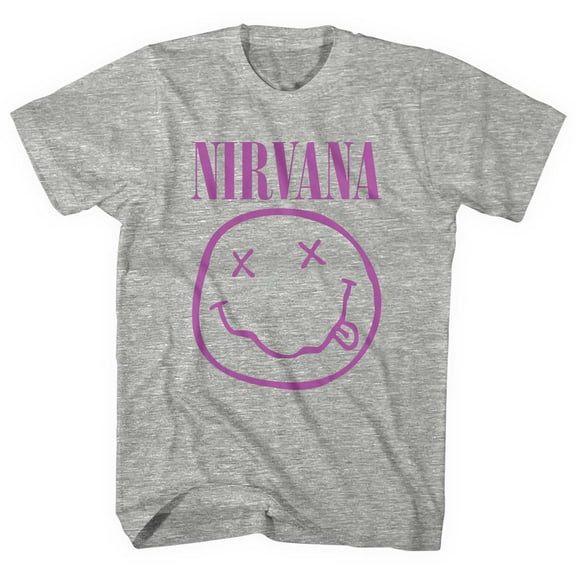 Nirvana Unisex T-Shirt Purple Smiley (Small)