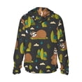 thumbnail image 3 of Uemuo Funny Sloths In The Forest Pattern Women's Full Zip UPF 50+ Sun Protection Hoodie Jacket Long Sleeve Sun Shirt Hiking Outdoor Performance with Pockets-X-Large, 3 of 9