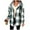 Green, variant on Maplenight Plaid Jackets for Women Button Down Long Sleeve Shacket Casual Fleece Lined Hooded Jackets Thermal Winter Coat with Pockets