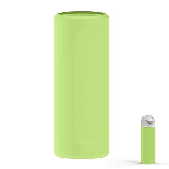 Linkidea Silicone Water Bottle Sleeve Compatible with Owala FreeSip 24oz, Anti-Slip Protector Waterbottle Boot, Bottle Bumper Cover, Green