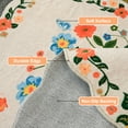 thumbnail image 3 of Pentantan Floral Area Rugs 9'x12', Machine Washable Rug for Living Room Non-Slip Vintage Soft Indoor Carpet for Bedroom, Dining Room, Playroom, Office, Beige, 3 of 9