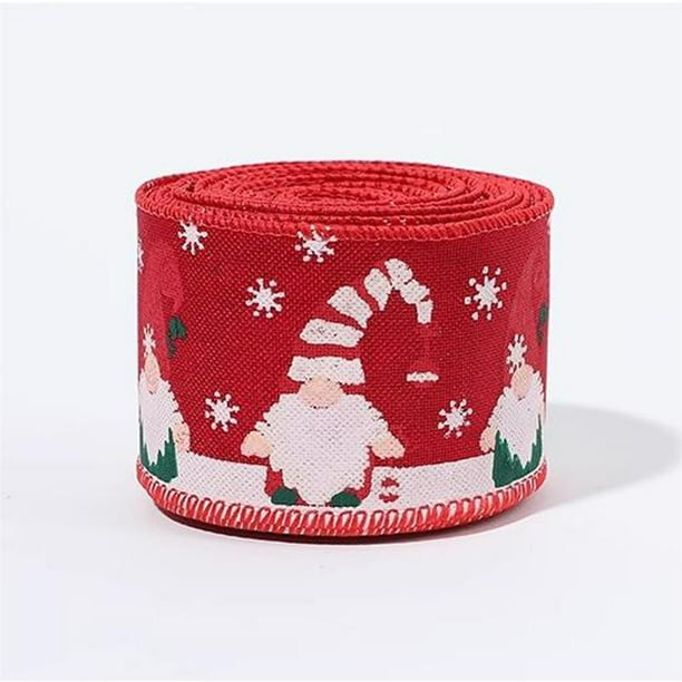 Cinta Cinta Accesorios para Árbol de Navidad Lazo Cinta Decorativa Navideña