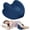 Blue, variant on Knee Pillow for Side Sleepers, Memory Foam Leg Pillow, | Heart-shaped design, high-density memory foam, raised edges, machine-washable cover, supports knee, hip and spinal alignment