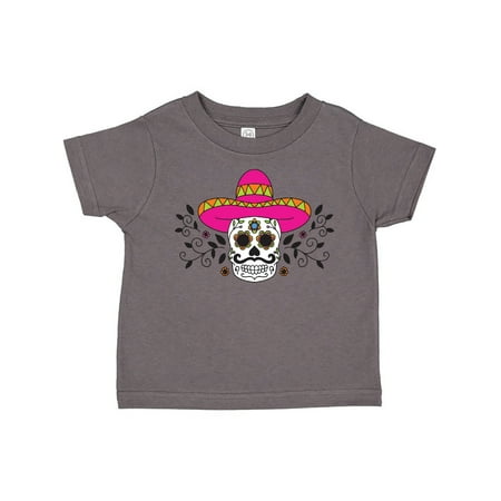 

Inktastic Sugar Skull Illustration with Floral Filigree Cinco De Mayo Gift Toddler Boy or Toddler Girl T-Shirt