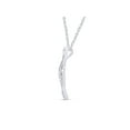 thumbnail image 4 of 1/10 Ct Diamond Music Note Heart Womens Pendant Necklace 14K White Gold Over, 4 of 5