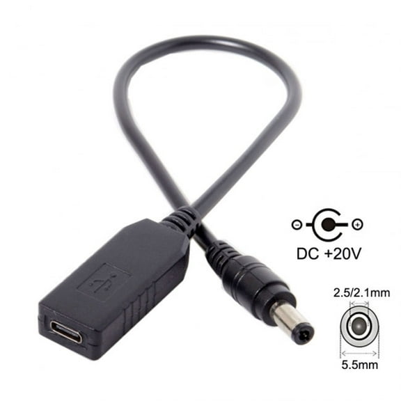 Chenyang CY USB 3.1 Type C USB-C to DC 20V 5.5 2.5mm 2.1mm Power Plug PD Emulator Trigger Charge Cable for Laptop Cable