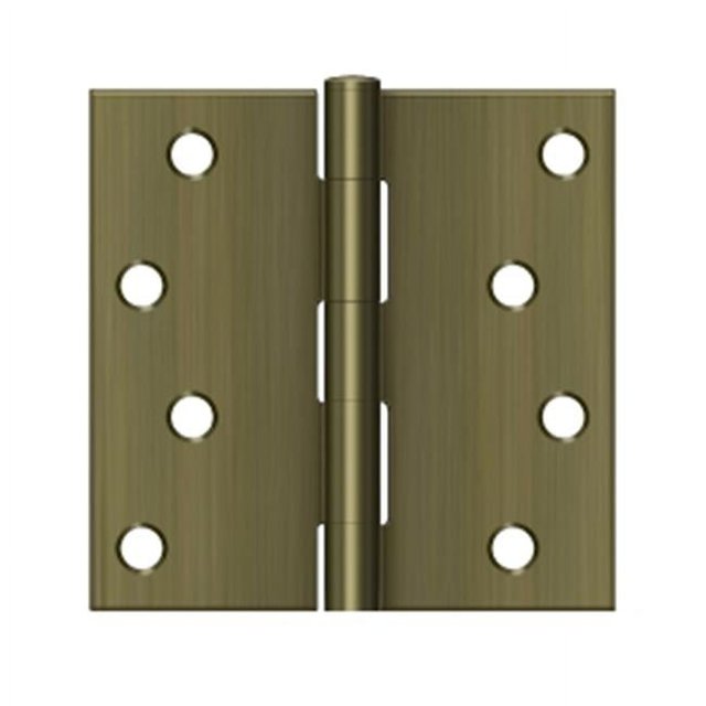 Deltana S44U5-R 4 x 4 in. Square Hinge, Antique Brass