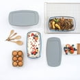 thumbnail image 5 of JoyJolt Glass Loaf Pans with Lids - Set of 3 - Grey, 5 of 5