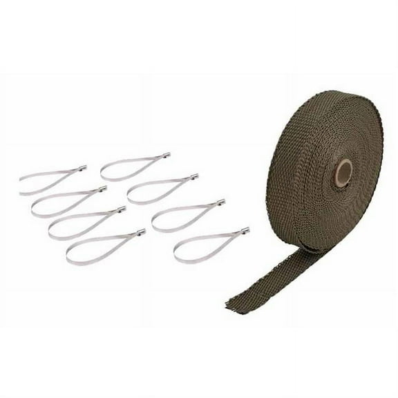 Header & Exhaust Wrap, 1 In. x 50 Ft. w/Stainless Locking Ties