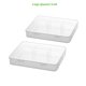 thumbnail image 1 of Organizador de almacenamiento para cajas de lápices de plástico extra grandes, contenedor translúcido apilable para material de oficina transparente, manillas con cierre de presión, 2 tamaños, 1 juego, 1 of 6
