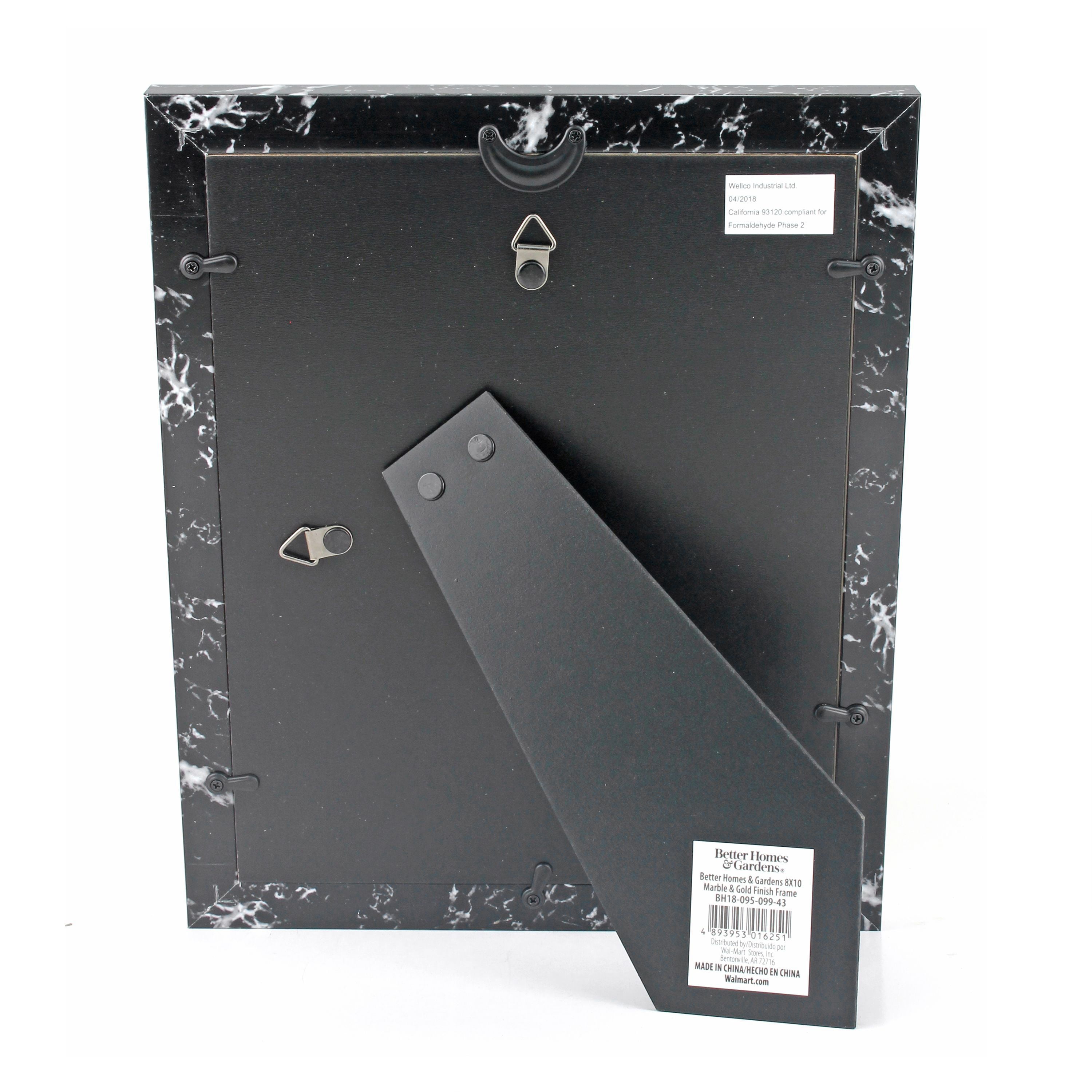 Better Homes & Gardens 8" x 10" Rectangle Plastic Tabletop Single Picture Frame, Black