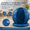 Navy Blue-L – 65 cm (Height 5'4"–5'10"), variant on Yoga Ball Chair For Office Desk With Base - Balance & Stability Exercise Seat Adults Active Sittingure Core Home Gym Pump