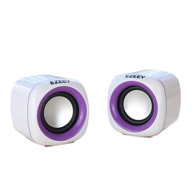 Ezeey 2Pcs A1 Mini Altavoz de escritorio Multimedia Audio portátil Subwoofer USB Altavoz compacto estéreo Jack de 3,5 mm sidaley DZ5199-11B