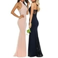 thumbnail image 5 of Lovskoo 2024 Wedding Guest Dresses for Women Evening Gown Halter Halter Lace Wedding Gown Long Cocktail Dresses 2023 Pink, 5 of 5
