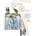 thumbnail image 5 of Coastal Turtle Suqare Tablecloth - 60 x 60 Inch, Blue Ocean Coral Starfish Seagrass Waterproof & StainResistant Tablecloth, Washable Oil-proof Table Cover for Dining/Party/Wedding/Camping/Buffet, 5 of 9