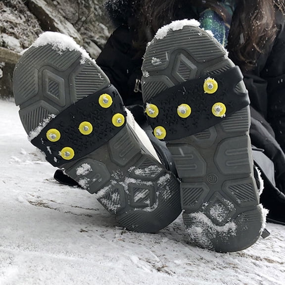 YOSADIER 2 Sets Gripper Spikes for Boots, Anti- Traction Cleats for Mountaineering, Hiking, Ice and Snow Safety
