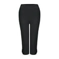 thumbnail image 6 of LYXSSBYX Plus Size Leggings for Women Clearance Women's Comfortable Cropped Leisure Time Pants Sweatpants Yoga Pants, 6 of 9