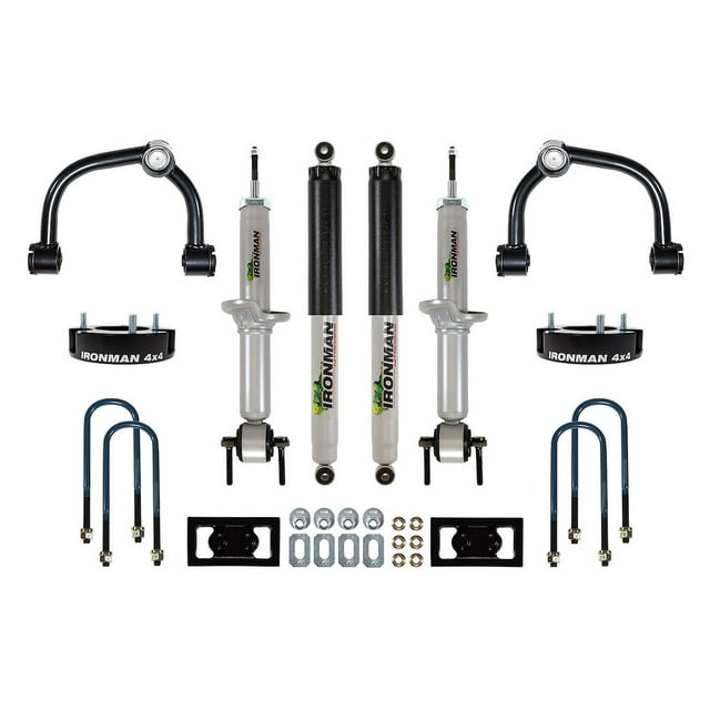 Ironman 4x4 Lift Kit Suspension 78-109-001 3-1/2 Inch Front Lift; 1-1/2 Inch Rear Lift; Black Components