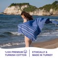 thumbnail image 6 of PADISHAHHOME Turkish Beach Towels, Pack of 4 | Oversized, Quick Dry, Sand Free | 100% Cotton, Large 38x71" Towels for Beach, Pool, Travel | Ultra-Soft, Compact, and Absorbent | Blue, 6 of 9