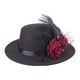 thumbnail image 2 of Sombrero de copa victoriano, accesorio formal para disfraz de cosplay, flor de rosa artificial Altura 10cm, 2 of 9