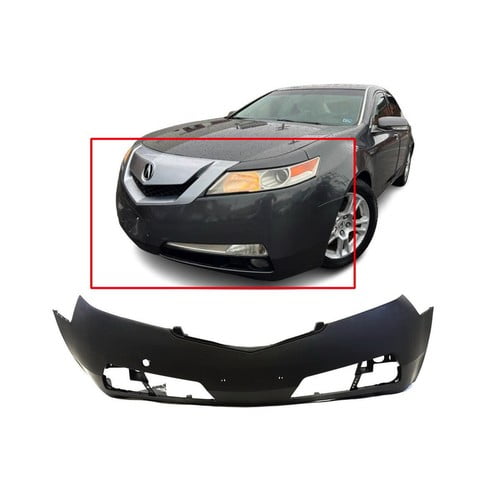 Front Bumper Cover For 2009-2011 Acura TL W/Fog Light Holes Primed AC1000163