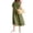 Army Green, variant on Women's Midi Dress Round Neck Casual with Pockets Full Size Plus Size Polyester 98% Elastane 2% Everyday wear