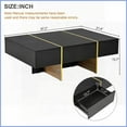 thumbnail image 2 of Modern High-Gloss Rectangle Coffee Table with 2 Drawers & Golden Legs - Storage-Savvy for Living Room, 2 of 17