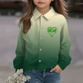 thumbnail image 4 of RXMEKW Chemise à Manches Longues Imprimée pour la Saint-Patrick pour Garçons avec Col Rabattu, 95 % Coton 5 % Spandex, Vert, 4 of 7
