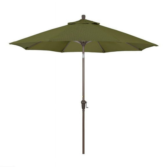 California Umbrella Sunset Series Patio Market Umbrella in Olefin with Aluminum Pole Aluminum Ribs Auto Tilt Crank Lift