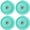 Turquoise, variant on EuChoiz Silicone Turquoise Cup Lids for Pyrex 7200-PC, (4 Pack)