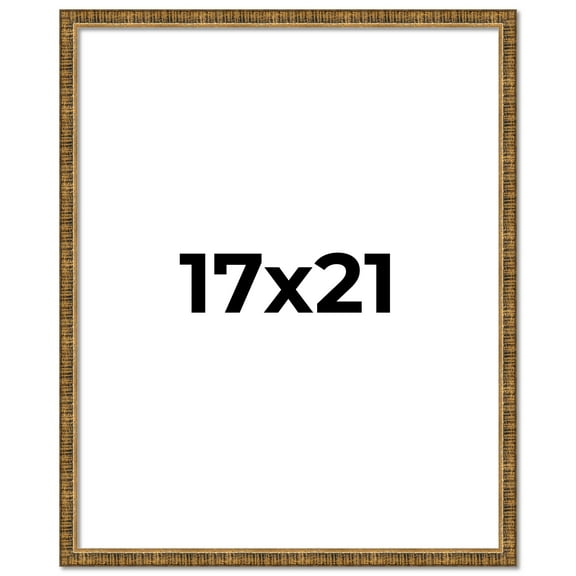 17x21 Frame Gold Kingsley Distressed Solid Wood Picture Frame Width 0.75 Inches | Interior Frame