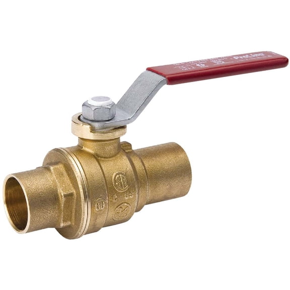 B&K Industries Brass Ball Valve - 1 In. SWT x 1 In. SWT, Silver, Durable