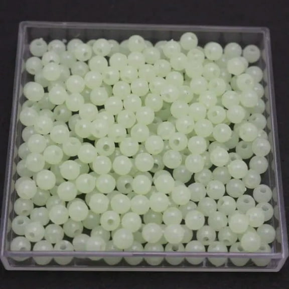 U8MO Craft DIY Acrylic Luminous Round Beads Glow In The Dark 4/6/8/10/12mm Jewelry-1000pcs 4mm
