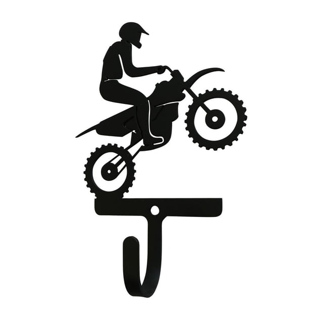Bicicleta de cross Wall Hook Village de hierro forjado, 14,6 cm, pequeña