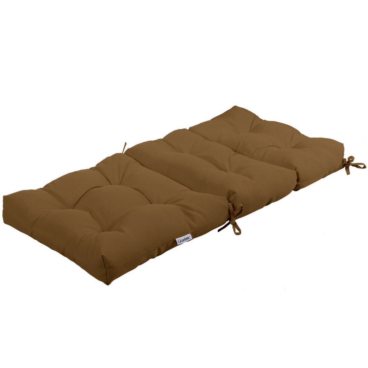 Aimee Lii 22 x 44 Inch Tufted Outdoor Patio Chair Seating Pad, Brown